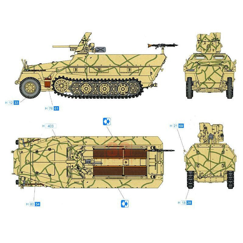 Dragon 7280 1/72 Sd.Kfz.251/10 Ausf.D w/3.7cm Pak Plastic model kit