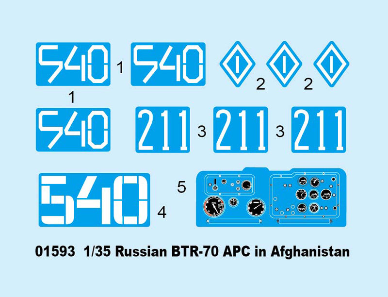Trumpeter 01593 1/35 Russian BTR-70 APC in Afghanistan — detail view 3