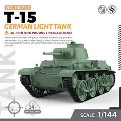 SSMODEL SS144731 1/144 Military Model Kit German T-15 Light Tank