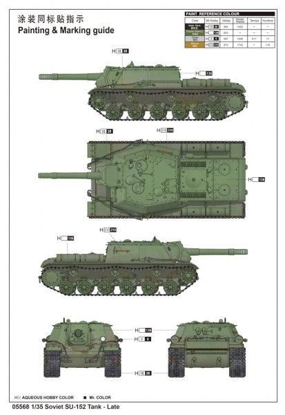Trumpeter 1/35 SOVIET SU-152 TANK LATE - 05568 - Modeling Kit-