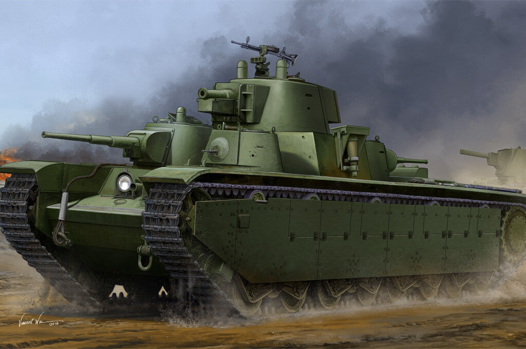 HobbyBoss 1/35 83844 Soviet T-35 Heavy Tank Late Version — scale model kit