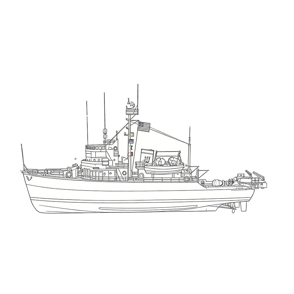 SSMODEL SSC200160 1/200 US Navy Aggressive CLass Minesweeper Full Hull
