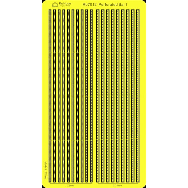 Rainbow RB7012 1/700 Detail Up perforated bar I（0.5mm, 0.75mm）