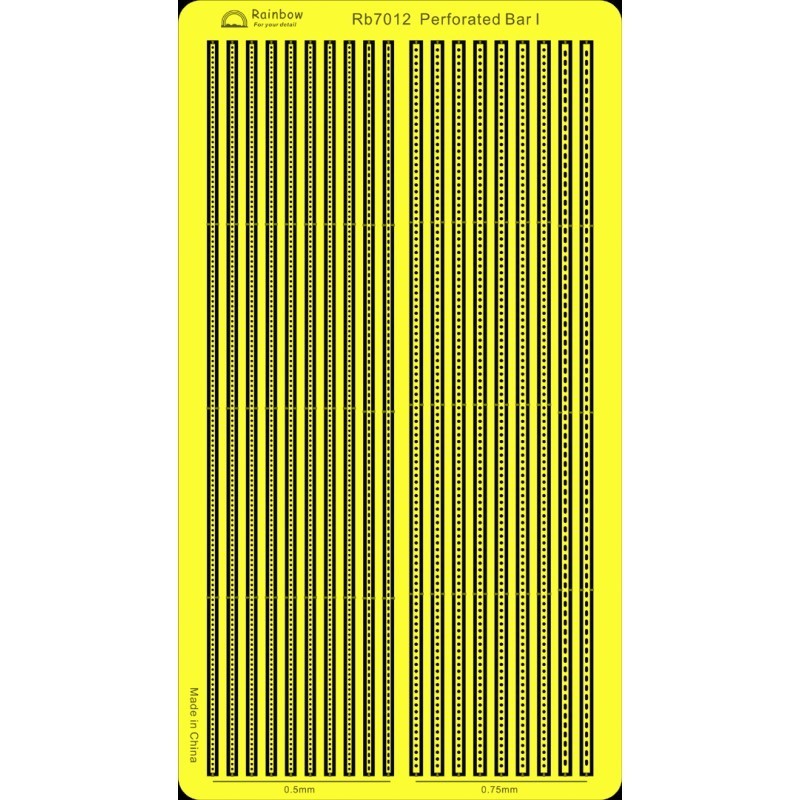 Rainbow RB7012 1/700 Detail Up perforated bar I（0.5mm, 0.75mm）