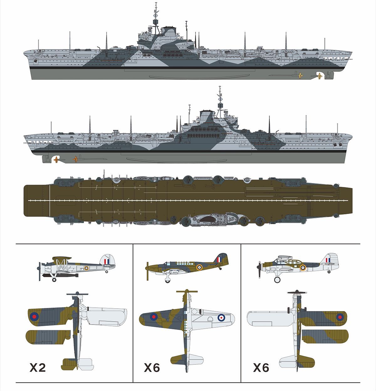 Flyhawk FH1152S 1/700 HMS Formidable 1941