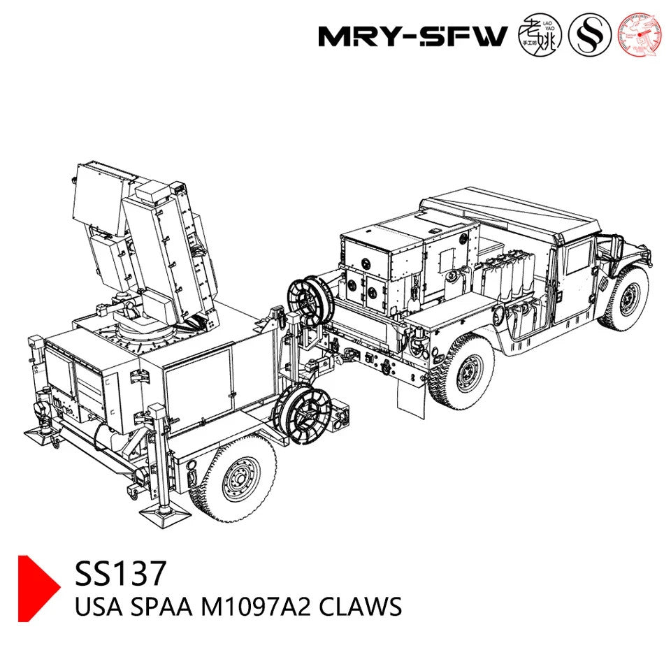 SSMODEL SS35137 1/35 Military Model USA SPAA M1097A2 CLAWS WOT