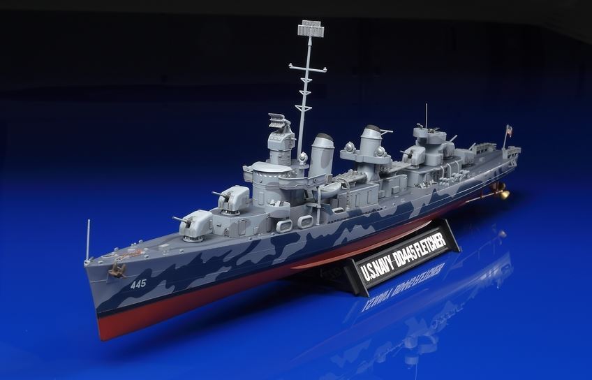 Tamiya 78012 1/350 US Navy WWII Fletcher Class Destroyer Scale Plastic Model Kit — detail view 3