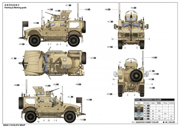 Trumpeter 00930 US M-ATV MRAP 1:16 Model Kit