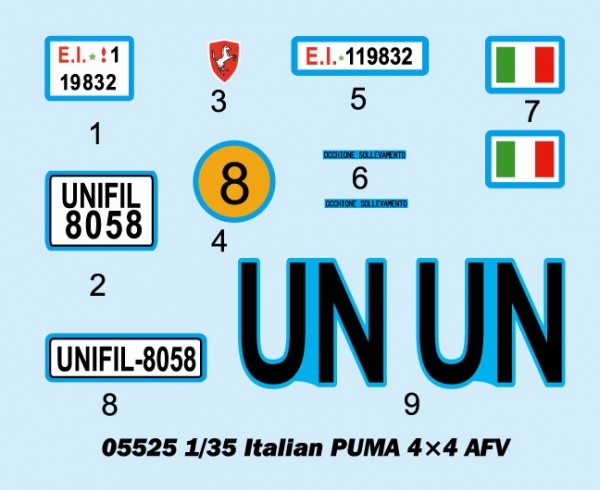 Trumpeter 05525 ITALIAN PUMA 4x4 WHEELED AFV 1/35 Model Kit — detail view 3
