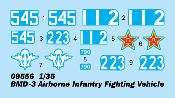 Trumpeter 09556 BMD-3 AIRBORNE INFANTRY FIGHTING VEHICLE Model Kit 1/35