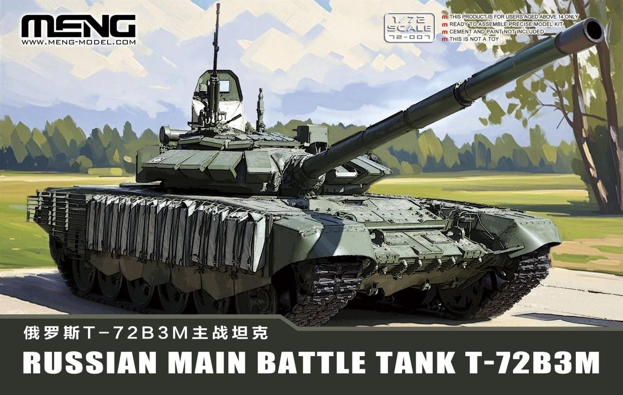 MENG 72-007 1/72 Russian T-72B3M Main Battle Tank Assembly Model Kit Secondary image