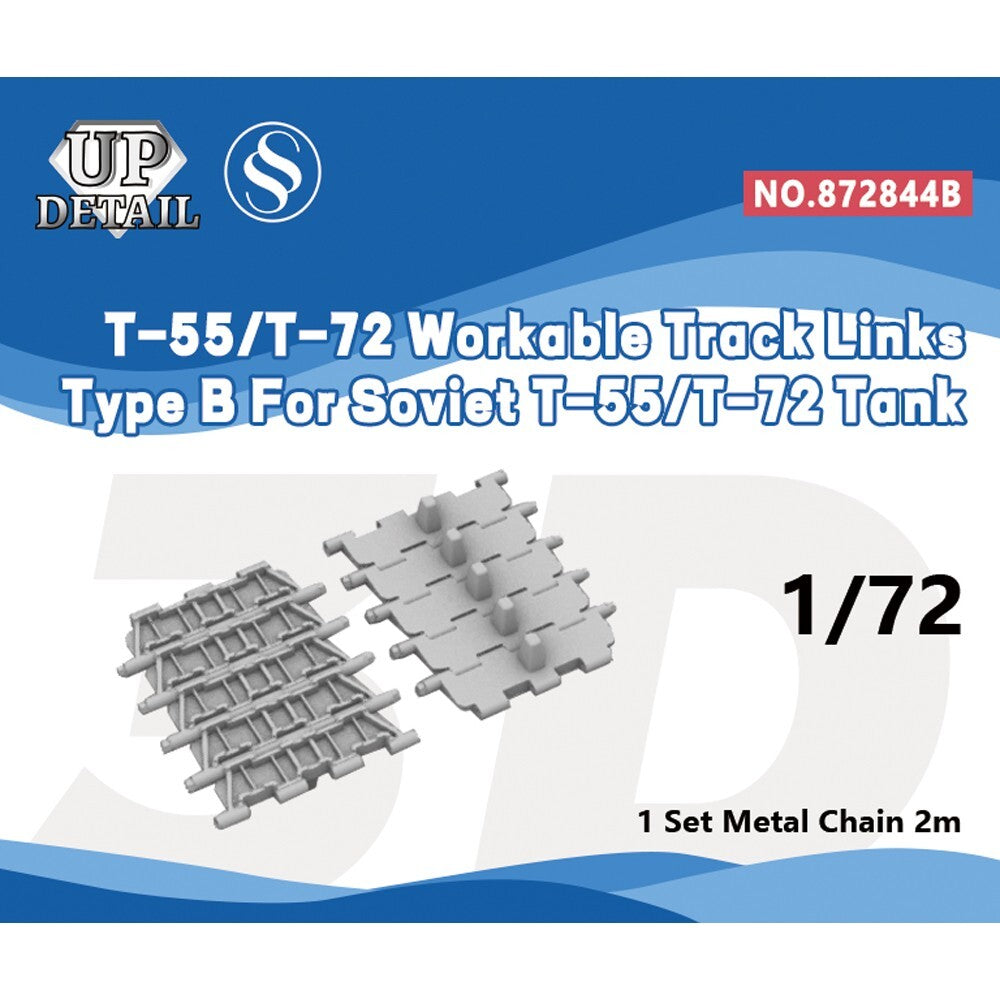 SSMODEL SS872844B 1/72 Workable Track Links Type B For Soviet T-55/T-72 Tank
