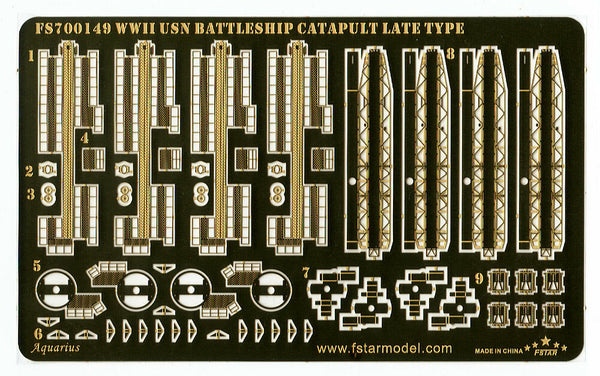 Fivestar PE 1/700 WWII USN Catapult for Battleship (Late Type) FS700149