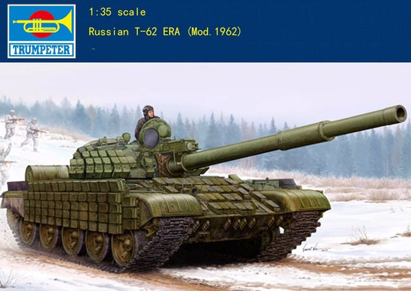 Trumpeter 01555 1/35 scale Russian T-62 ERA Mod.1962 tank model kit