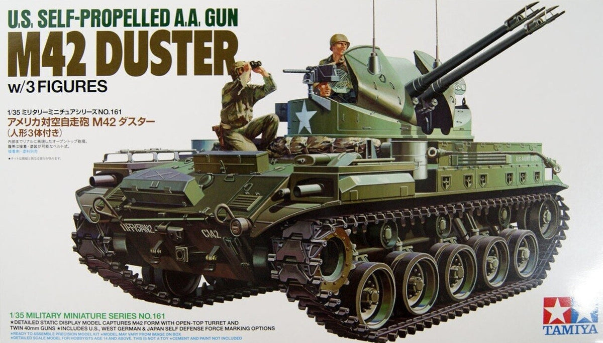 Tamiya 35161 1/35 Scale Tank Model Kit U.S Army M42 Duster Self-Propelled AA Gun — scale model kit