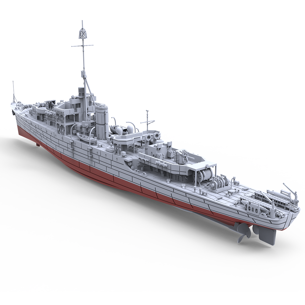 SSMODEL SSC700630S 1/700 Model Kit HMS River Class Spey K246 Frigate FULL HULL