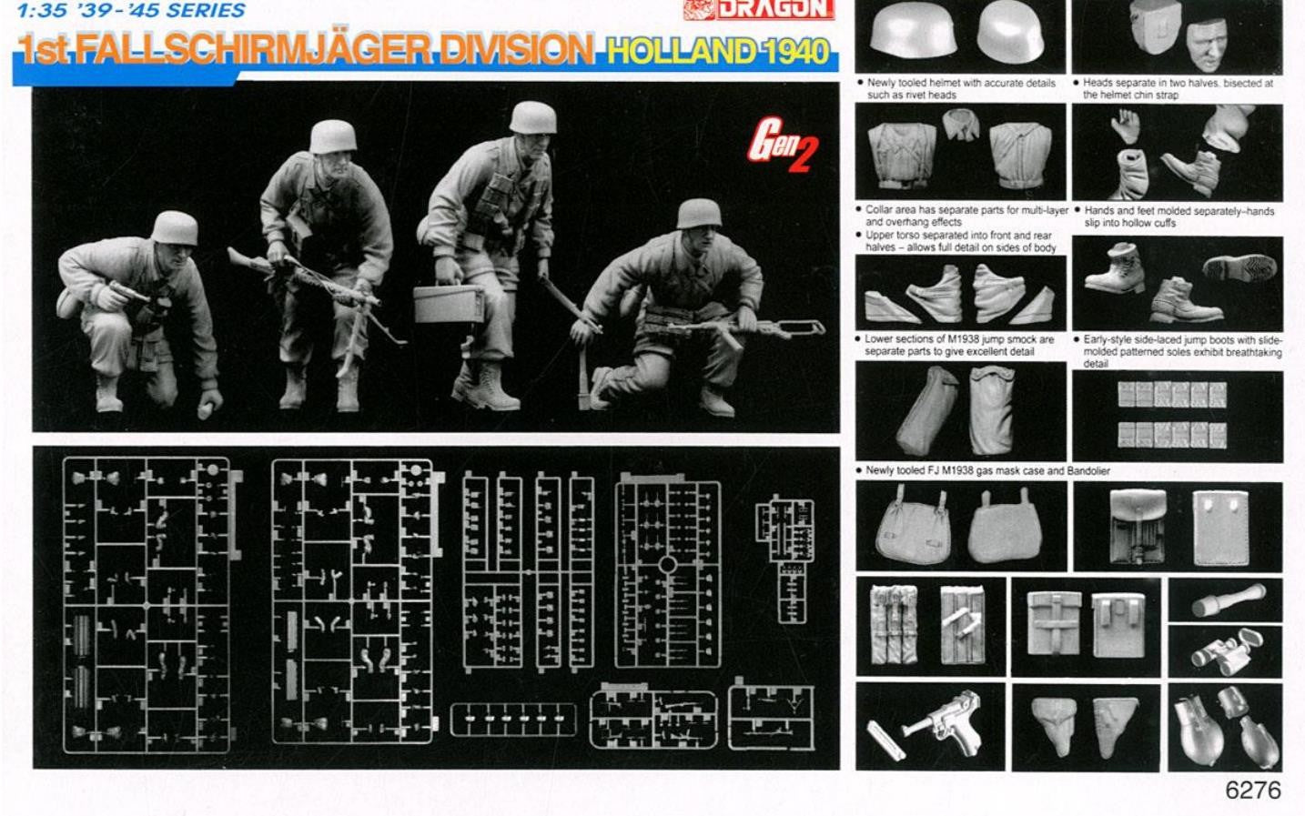 DRAGON 6276 1/35 Scale 1st Fallschirmjager Division Holland 1940