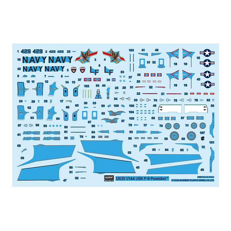 Academy 12635 1/144 USN P-8A POSEIDON Antisubmarine Patrol Aircraft