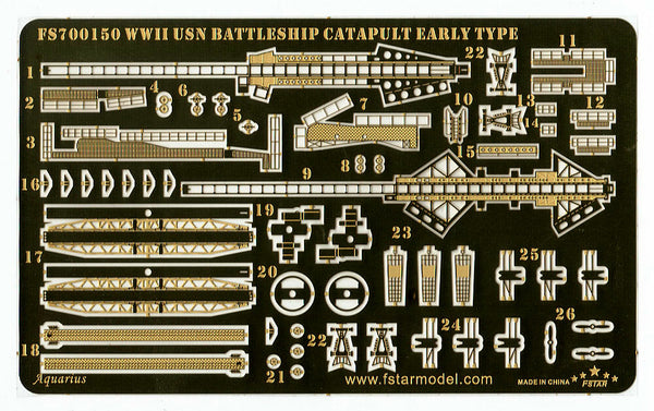 Fivestar PE 1/700 WWII USN Catapult for Battleship (Early Type) FS700150