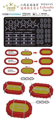 Fivestar 1/350 WWII USN Liferaft II (18set) (3D Printing) FS350082