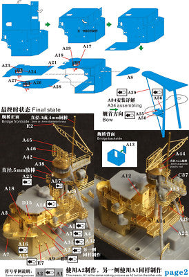 Fivestar 1/700 WWII IJN Light Cruiser Sendai for Aoshima FS710016 — detail view 3