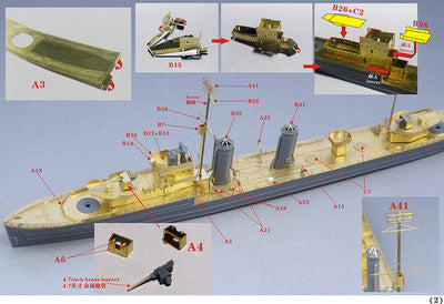 Five Star 1/700 700109 Royal Navy E Class Destroyer For Tamiya