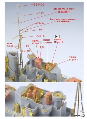 Five Star FS352010 1/350 HMS Destroyer Eskimo 1939 Upgrade Parts for Trumpeter