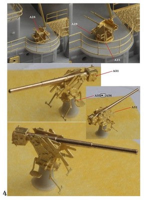 Five star FS360004 1/350 WWII Royal Thai Navy Coastal Defence Ship HTMS Thonburi — detail view 6