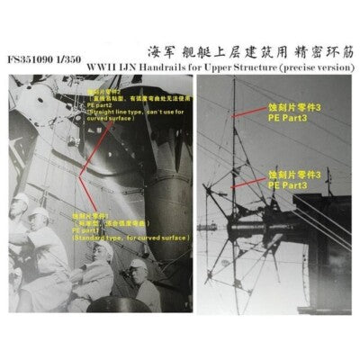 Five Star FS351090 1/350 WWII IJN Handrails for Upper Structure (Precise Version-