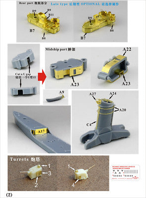 Fivestar 1/700 WWII USN Sims class Destroyer for Tamiya FS700061