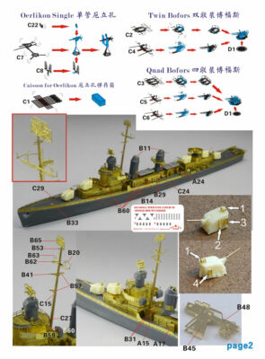 Five Star 700030 1/700 USS Fletcher Class Destroyer Early Type for Tamiya
