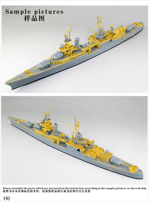 Fivestar 1/700 WWII USN Heavy Cruiser CA-35 Indianapolis for Tamiya FS700060