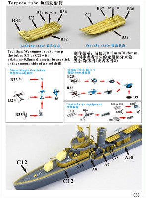 Fivestar 1/700 WWII USN Sims class Destroyer for Tamiya FS700061