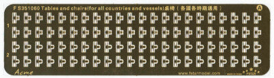 Fivestar 1/350 Tables and Chairs (for all countries and vessels) FS351060