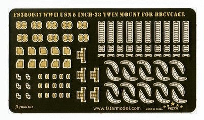 Five star FS350049 1/350 WWII USN 5inch/38 Twin mount Mk32 without blastbags