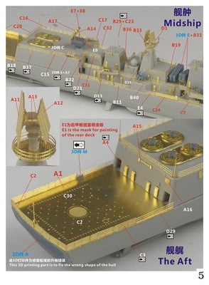 Five star 1/700 FS700182 Chinese PLAN Destroyer Type 051C Upgrade Set for 06731 — detail view 6