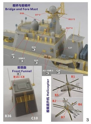 Five star 1/700 FS700182 Chinese PLAN Destroyer Type 051C Upgrade Set for 06731 — detail view 4