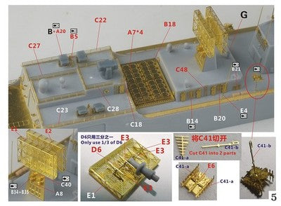 Fivestar 700178 Chinese PLAN Destroyer Type 052DL Upgrade Set for Dream DM70017 1/700