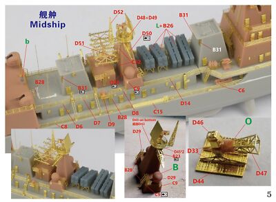 FIVE STAR FS700186 1/700 PLAN Destroyer Type 051B 167 Super Upgrade Set — detail view 6