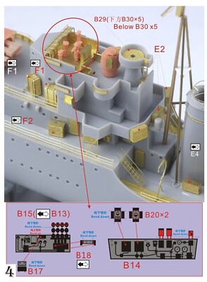 Five Star FS352010 1/350 HMS Destroyer Eskimo 1939 Upgrade Parts for Trumpeter