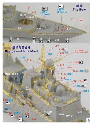 Five star 1/700 FS700182 Chinese PLAN Destroyer Type 051C Upgrade Set for 06731 — detail view 3