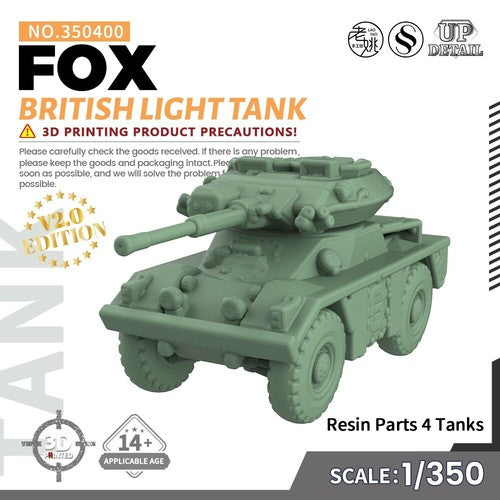 SSMODEL SS400 1/200/350/700 Military Model Kit British FOX Light Tank