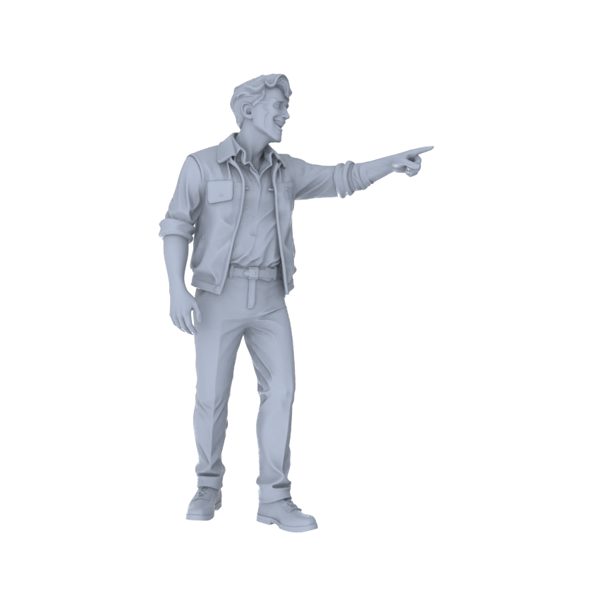 Detail view of Yao's Studio LYTR202 Unpainted Miniature 6-Piece Set - Urban Diverse People Scene Figures for Diorama & Painting Miniatures Diorama Resin Figures Model
