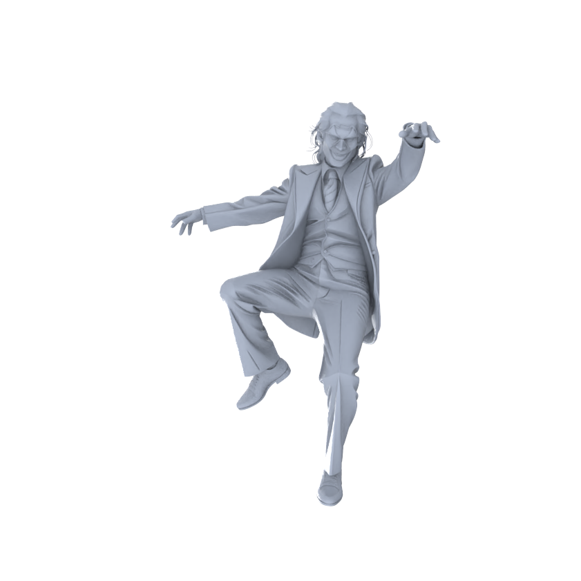 Detail view of MRY-SFW LYGR108 Clown resin white model miniature soldier character model scene character figure hand painted Model