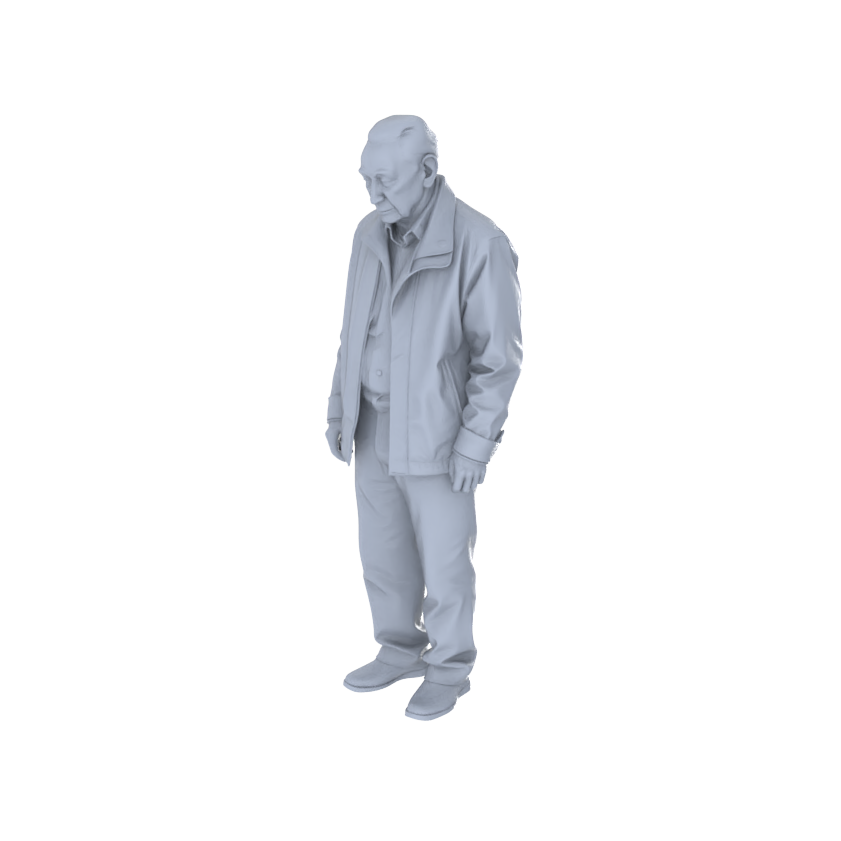 Detail view of Yao's Studio LYTR184 Marketplace Elderly Figures Resin Miniature Model 3-Figure Set, Unpainted Street Life Figures, DIY Painting Scene Decoration Miniatures Diorama Resin Figures Model