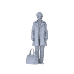Detail view of Yao's Studio LYTR185  Elderly Waiting at Station Resin Miniature Model 5-Figure Set, Unpainted Waiting Figures, DIY Painting Scene Decoration Miniatures Diorama Resin Figures Model