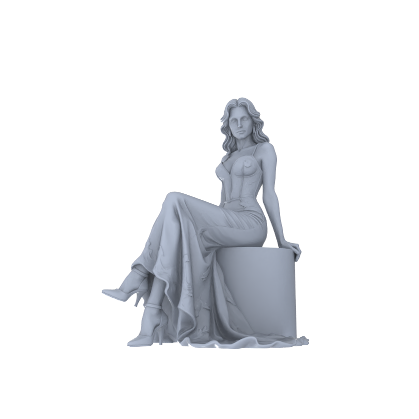 Detail view of Yao's Studio LYTR186  Wedding Gown Women Resin Miniature Model 6-Figure Set, Unpainted Bridal & Banquet Figures, DIY Painting Scene Decoration Miniatures Diorama Resin Figures Model