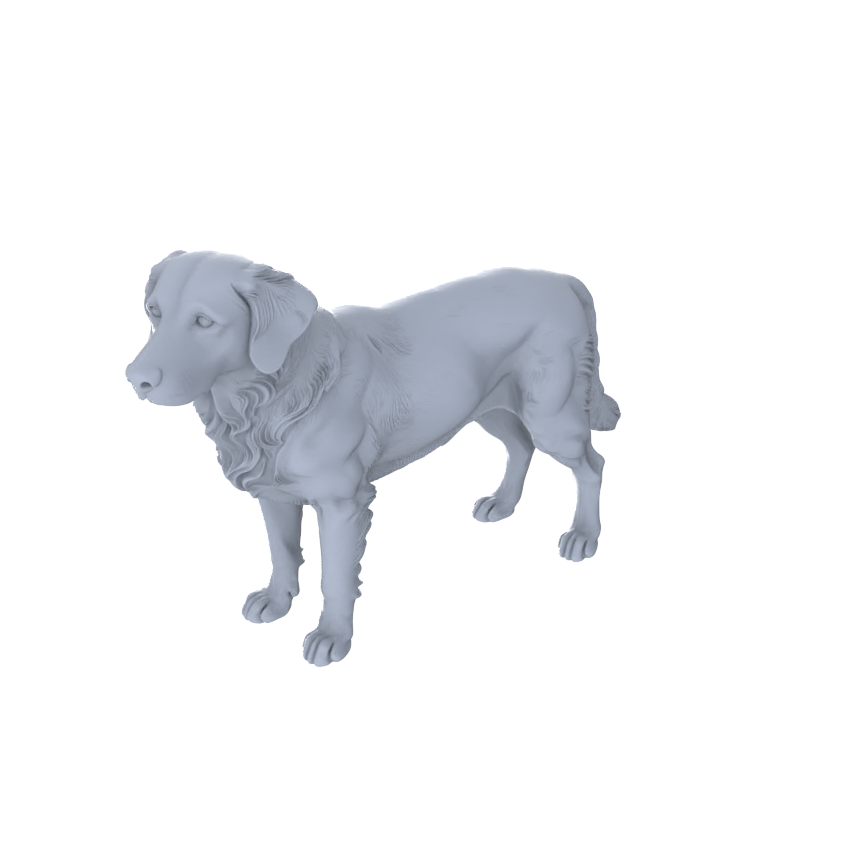 Detail view of Yao's Studio LYTR187  Golden Retriever Resin Miniature Model 3-Figure Set, Unpainted Pet Figures, DIY Painting Scene Decoration Miniatures Diorama Resin Figures Model