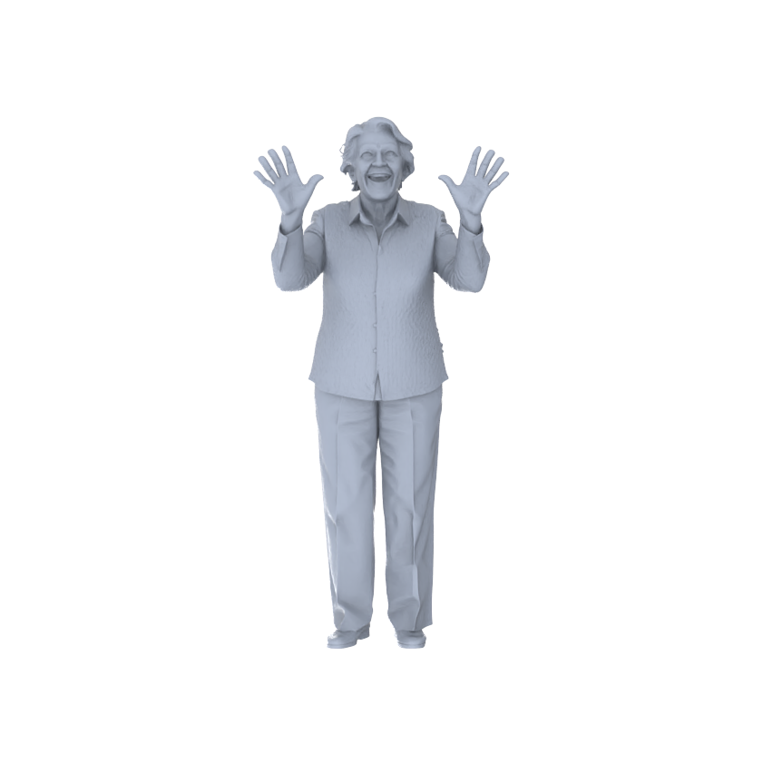 Detail view of Yao's Studio LYTR188 Joyful Elderly Figures Resin Miniature Model 6-Figure Set, Unpainted Happy Elderly Figures, DIY Painting Scene Decoration Miniatures Diorama Resin Figures Model