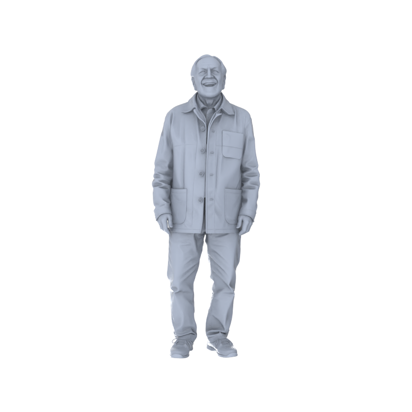 Detail view of Yao's Studio LYTR188 Joyful Elderly Figures Resin Miniature Model 6-Figure Set, Unpainted Happy Elderly Figures, DIY Painting Scene Decoration Miniatures Diorama Resin Figures Model
